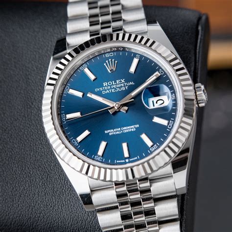 rolex datejust 41mm blue dial jubilee bracelet